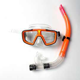 潜水镜呼吸管套装男女成人大框硅胶面镜游泳防雾浮潜面罩潜水眼镜