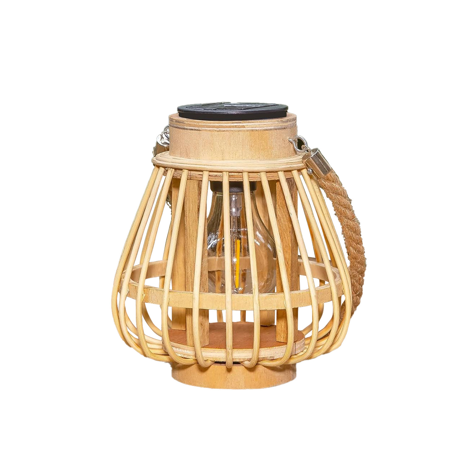 Lámpara de viento de caña retrógrada personalizada vela solar al aire libre villa patio paisajismo decoración de la atmósfera linterna