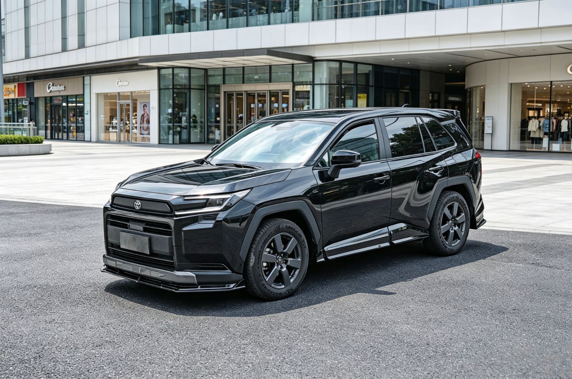 Suitable for 26 Models of Rav4, Rongfang, and Wildlander Modified Front Spoiler, Side Skirts, Rear Bumper, Roof Wing, Rear Diffuser, and Louvered Spoiler