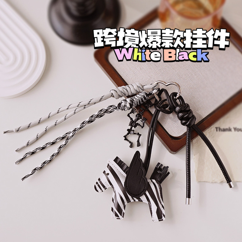 Cross-Border Popular Bag Charms Miu Series Punk Dark Style Keychain Pony Pendant Phone Chain Keychain Cross-Border Popular Bag Charms Miu Series Punk Dark Style Keychain Pony Pendant Phone Chain Keychain