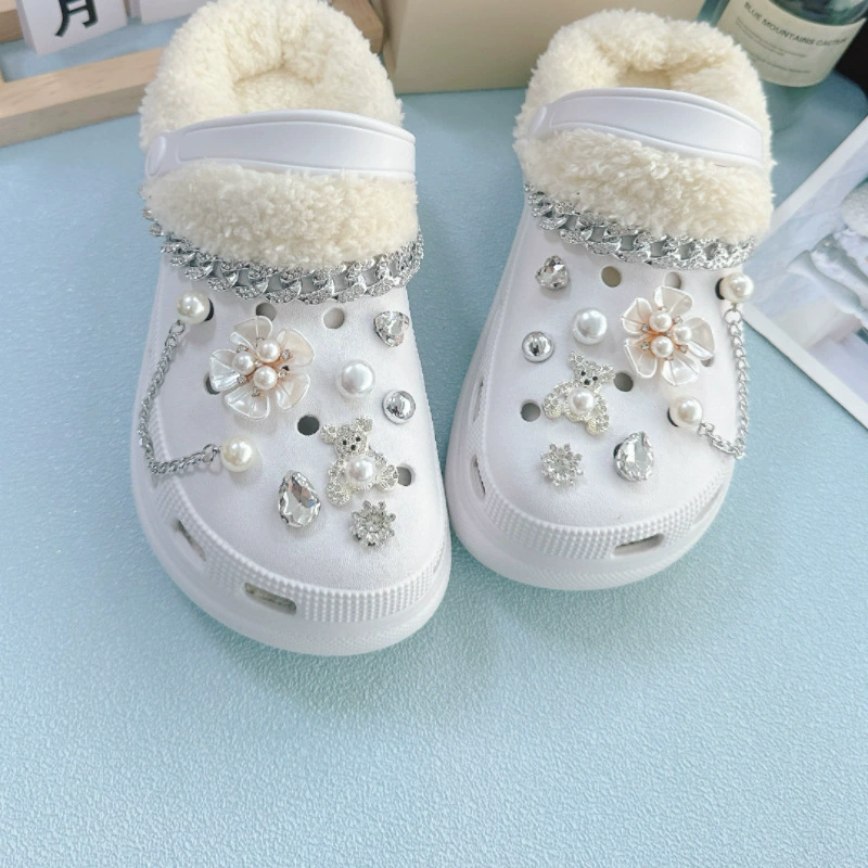 Shoes, accessory, decorations from pearl, accessories, Chanel style
