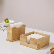 包郵日式餐廳立式餐巾紙收納盒桌面方形紙巾架小吃店奶茶店抽紙盒