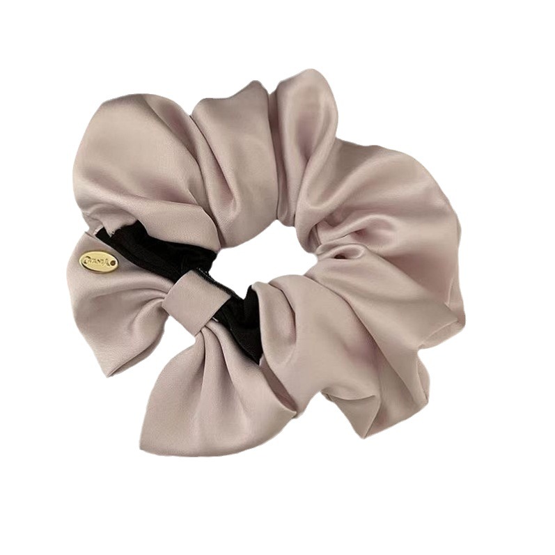 Piccolo fiocco ~ Fascia per capelli in raso di alta qualità con intestino crasso, accessori per capelli da donna, semplice ed elegante, corda per capelli con pallina francese_voghion.com