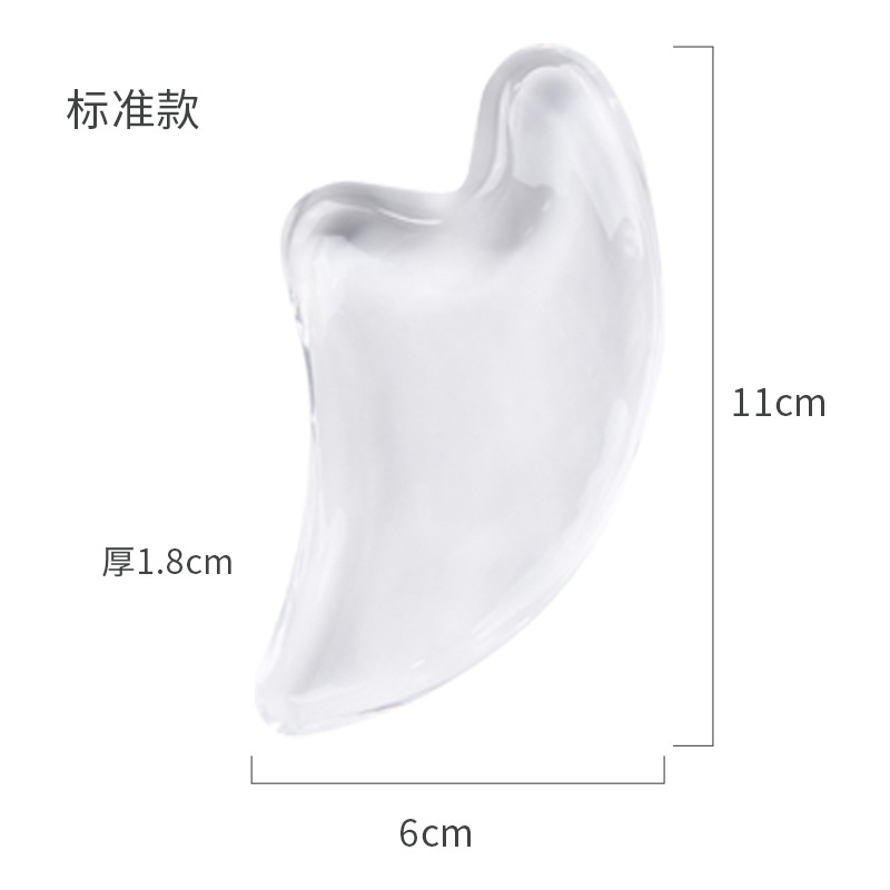 Tablero de raspado de cristal facial especial recoger barra draga Meridian masaje facial belleza cara adelgazamiento artefacto