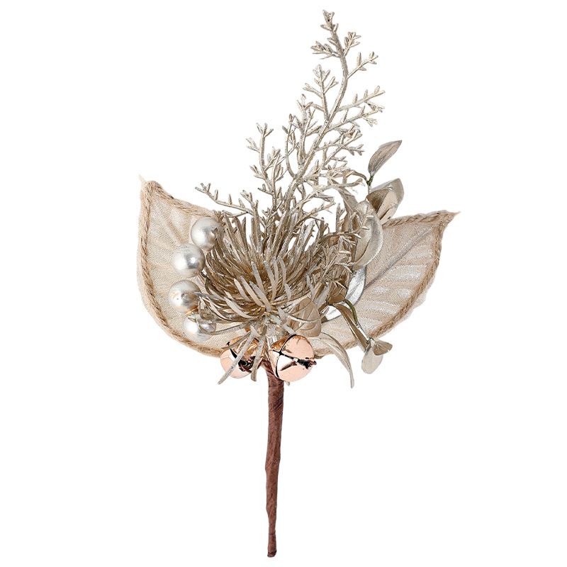 Transfronterizos de oro ramas de Navidad hojas de árbol de Navidad coronas de vinas decorativas decorativas de flores accesorios de atmósfera suministros