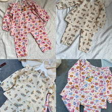 日单秋冬季面包超人彼得兔满印空气棉可爱家居套装睡衣两件套