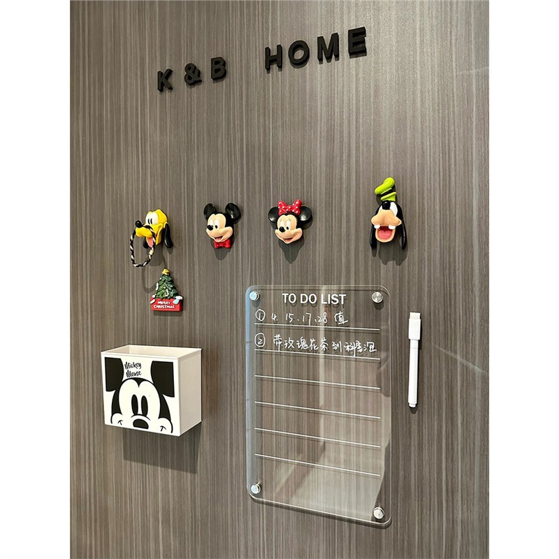 Tablero de exhibición de pegatinas de nevera Tablero de mensajes de pegatinas magnéticas Acrílico transparente puerta de hierro puerta de hierro