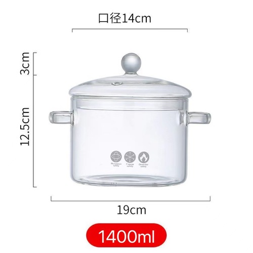 Glass pot health pot high boron heat-resistant thickened glass open flame stew pot with lid for brewing coffee and hot red wine pot