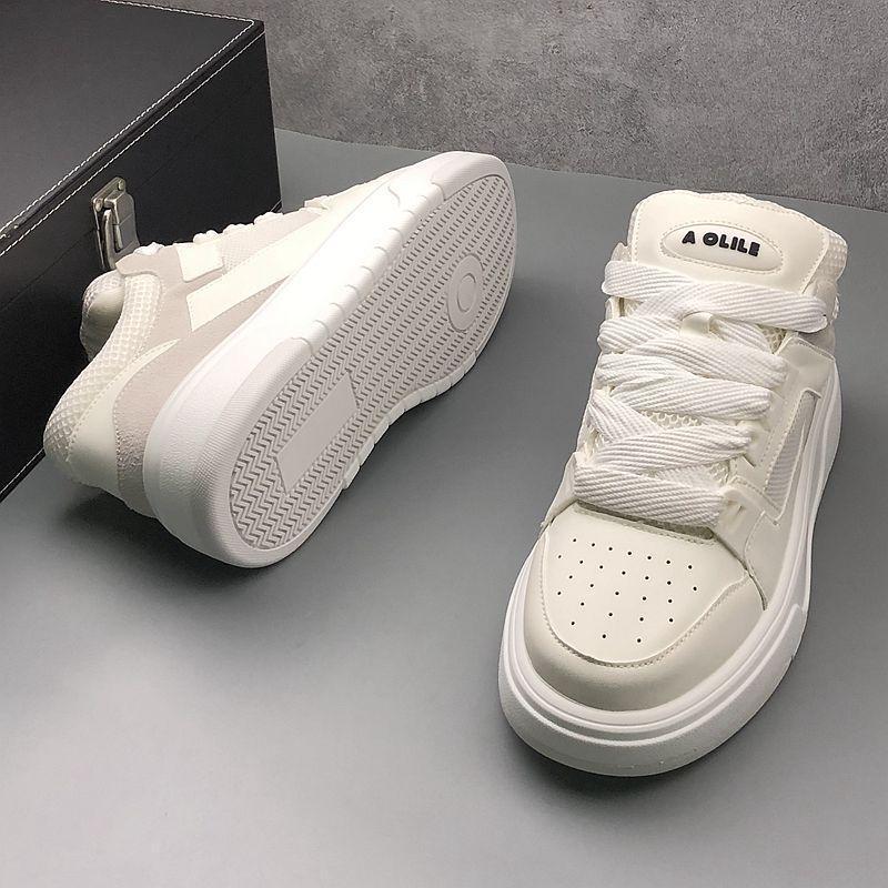 Little White 2024 Summer New Breathable Mesh Thick Sole Elevated Sports and Casual Board with Internet Red Same Style_voghion.com