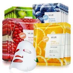 Veganzhen Nourishing & Hydrating Brightening Fruit Mask for Face, Moisturizing & Soothing Skin Care Sheet Mask, Wholesale