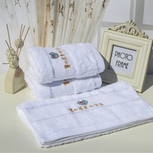 厂家批发酒店纯棉亮丝段毛巾浴巾16s吸水家居