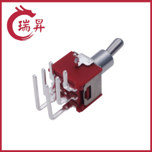 Double-row curved foot rocker switch round handle button switch 6-foot three-gear/two-gear button power handle rocker switch