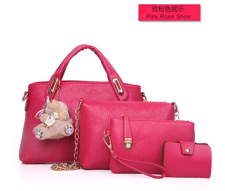 New Bear four-piece set, European and American trend women's single-shoulder bag, crossbody and hand-carry bag, cross-border one-piece delivery worldwide undefined
