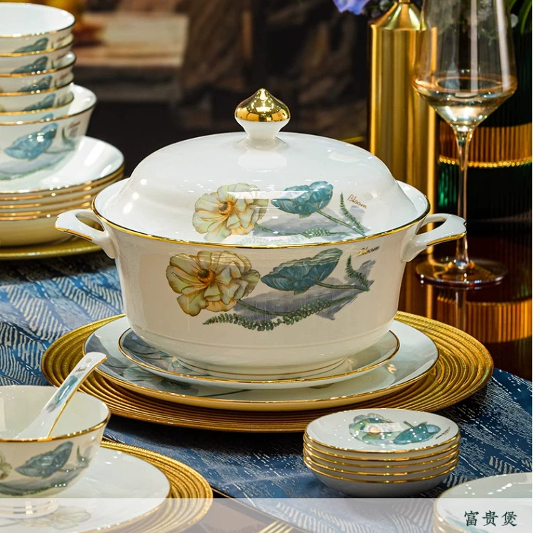 Tableware, set, Chinese style, light luxury style, high-quality style