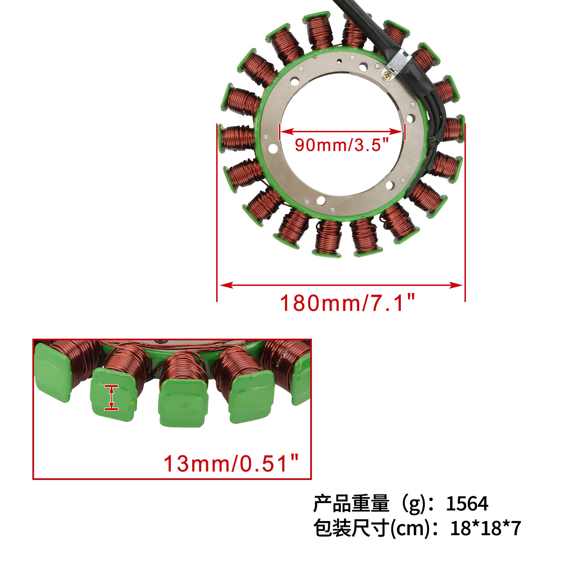 Stator Ignition Coil Suitable for 32120-87L10 Stator Charging Coil 70 75 80 90