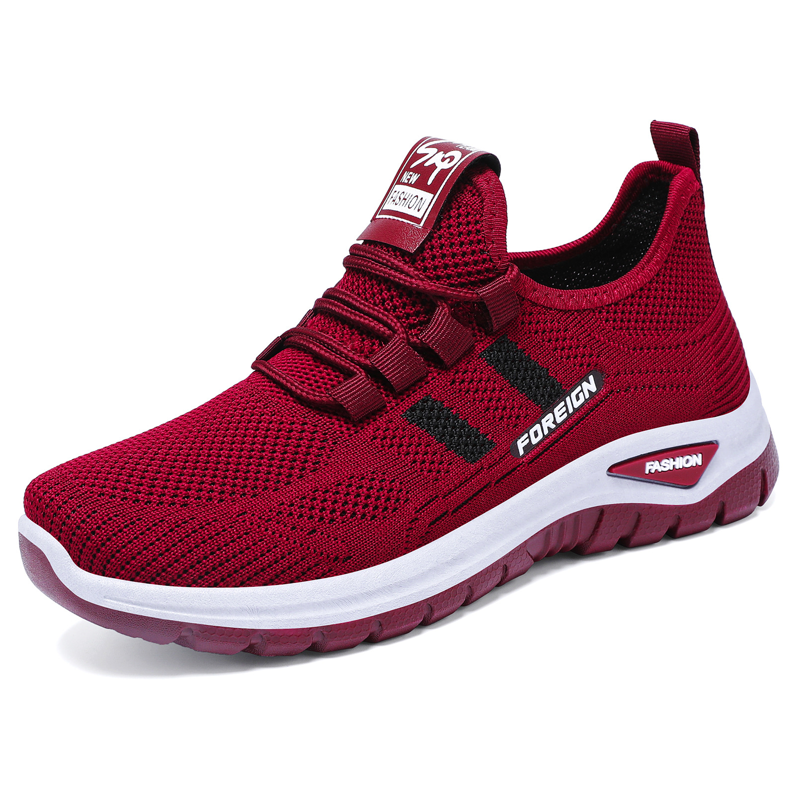 Zapatos de mujer nuevos zapatos casuales de tamaño grande zapatos transpirables de tejido volador zapatos de malla cómodos zapatos de malla ligeros