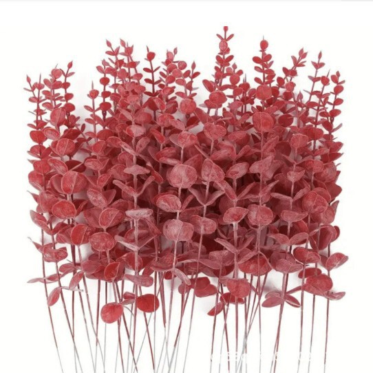 模擬緑の植物人工ユーカリの葉 38 センチメートルシングルユーカリの葉模擬緑の植物の花束クロスボーダー家の装飾花|undefined