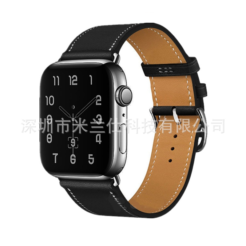 Adecuado para Apple Watch applewatch Correa S9 cuero genuino iwatch456789SE deportes ultra2 fabricante