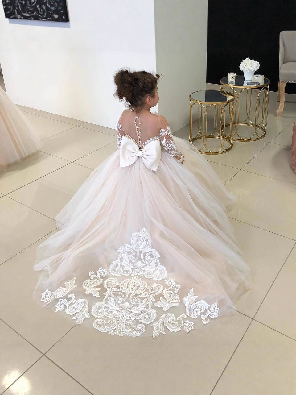 Transfronterizo amazónica vestidos de malla de niñas vestidos de princesa vestidos de fiesta de niños vestidos de boda de flores vestidos de cumpleaños