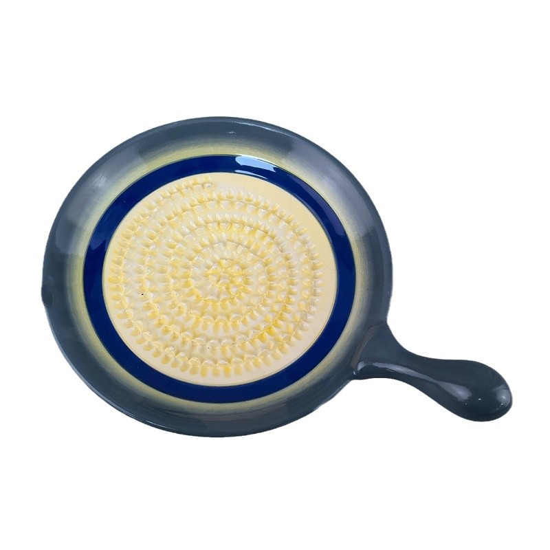 Cerámica Molinillo de jengibre Molinillo de jengibre y ajo Molinillo de puré de frutas Suplemento de alimento Plato de molienda de barro Plato de cocina Arteque Personalización transfronteriza