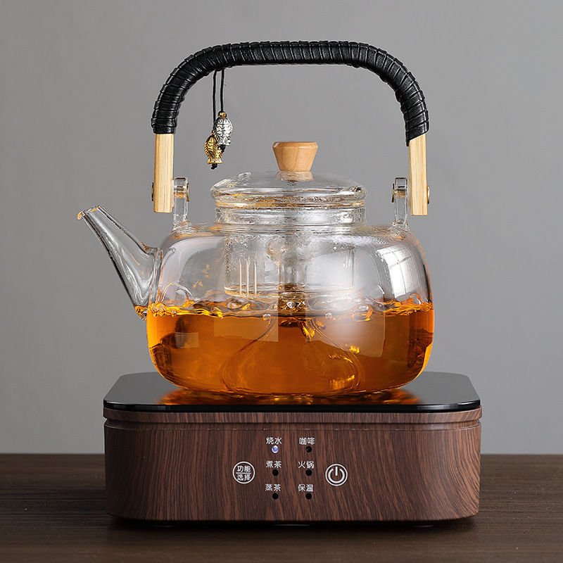 Tea Brewing suit Steaming Teapot Heating Glass Kettle Household Pottery Pot Tea Set Automatic Small Electric Pottery Stove