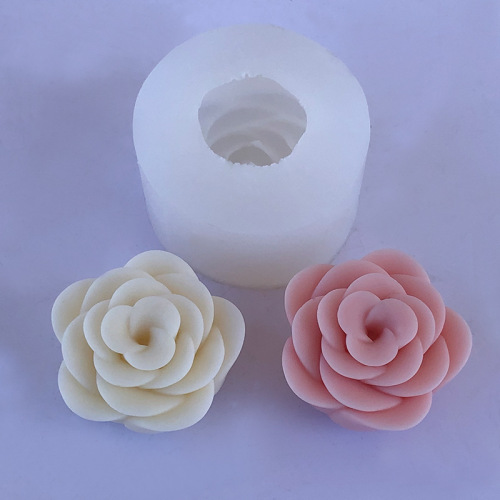 Large peony flower scented candle flower silicone mold camellia plaster ornament baking mousse cake mold