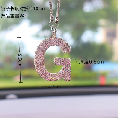 Car hanging – Women - g-letter-car-pendant-ab-color-transparent-diamond