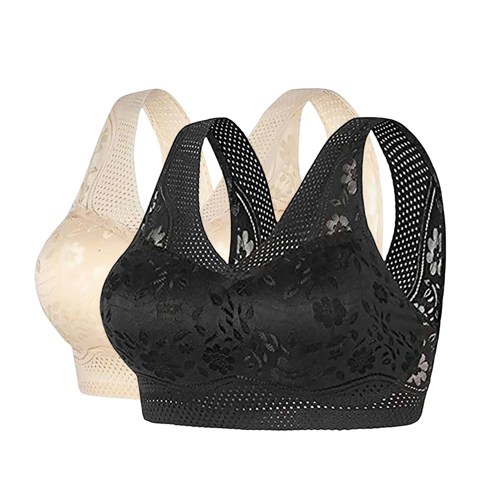 Estilo explosivo transfronterizo, ropa interior sin costuras, sujetador sin anillo de acero para mujer, sujetador fruncido, encaje sexy, espalda, pecho envuelto, chaleco de talla grande