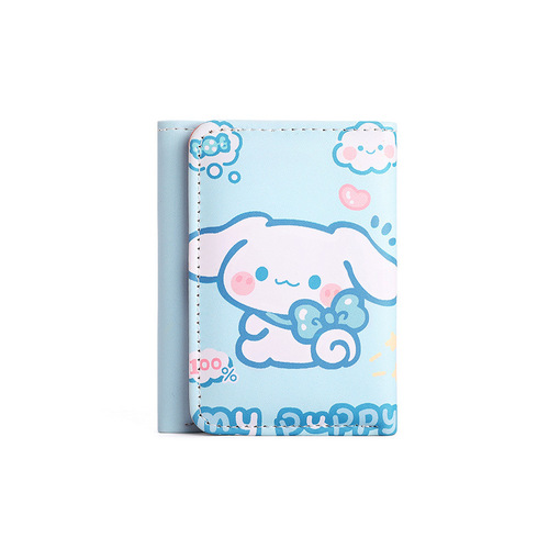 Sanrio Wallet Small Multi-Card Slot Couple Large Capacity Three-Fold Pocket Money Wallet for Women  New Arrival