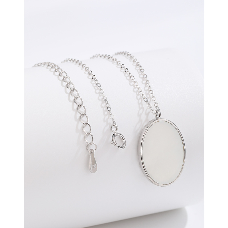 925 plata esterlina blanco fritillary colgante collar femenino nicho ins frío estilo clavícula Cadena de todo partido simple temperamento suéter cadena