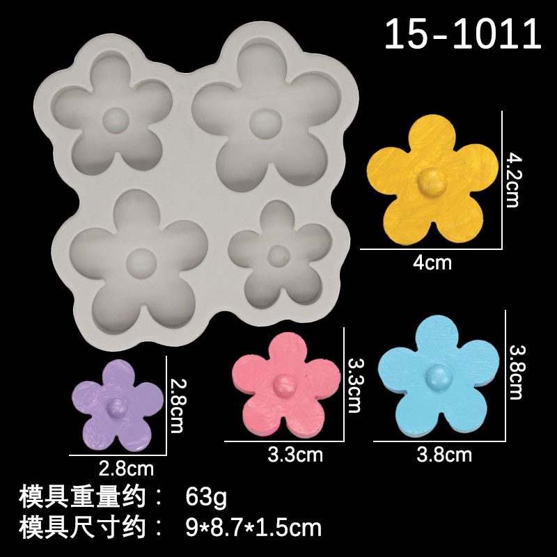 Fondant tamaño flor silicona molde jalea pudín chocolate DIY epoxi arcilla suave molde de silicona decorativa