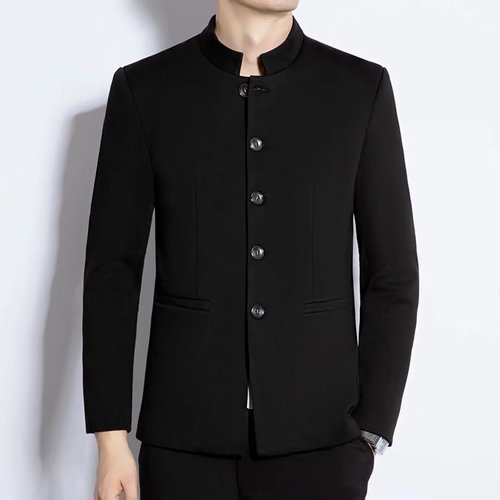 New Chinese Style Stand Collar Suit Jacket Set Black High-end Zhongshan Suit Loose National Trend DK Uniform Chinese Style Tangzhuang