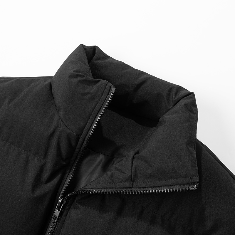 Pareja de invierno Abrigo de algodón de color sólido Abrigo de hombre Abrigo de algodón de invierno Marca de moda gruesa Chaqueta de algodón de terciopelo con cuello alto de gran tamaño