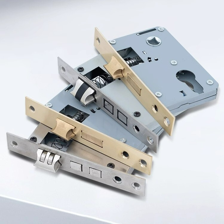 Stainless Steel Lock Body Cylinder Indoor Bedroom Deadbolt Door Lock Universal Wooden Door Lock Silent Household Lock Core