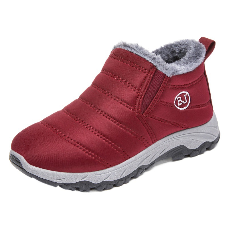 Zapatos de algodón para madres, nuevo modelo de invierno, botas de algodón de talla grande para dropshipping transfronterizo, botines cortos gruesos con forro polar, botas de nieve cálidas para parejas.