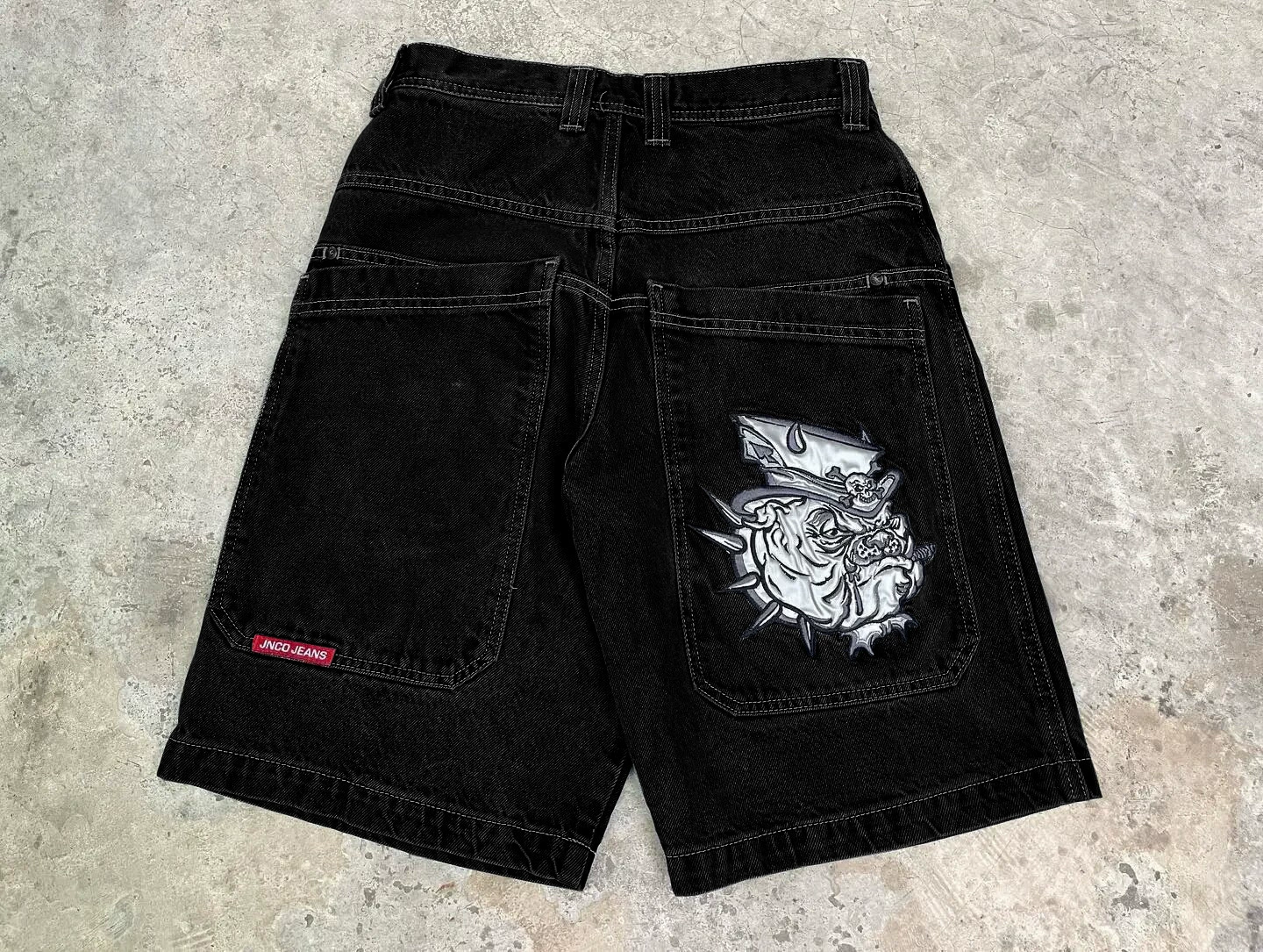 Джинсовые шорты, хип‑хоп готика, свободный крой, размеры S–XXL