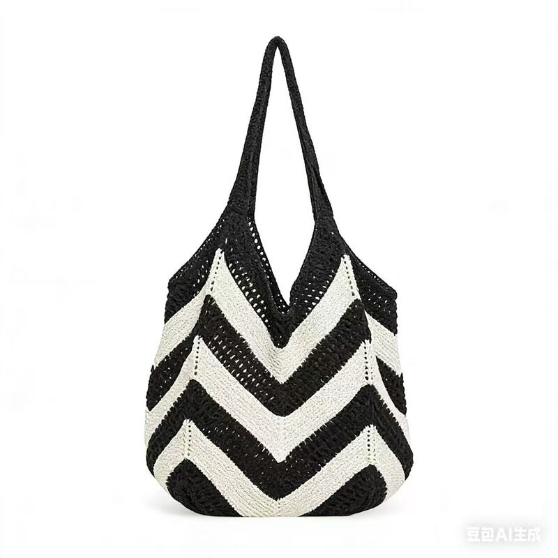 Cross-Border Beach Knit Heart-Shaped Tote Bag, High-End Exquisite Yarn, Fresh and Simple Fashion, Single-Shoulder Women's Shopping Bag Cross-Border Beach Knit Heart-Shaped Tote Bag, High-End Exquisite Yarn, Fresh and Simple Fashion, Single-Shoulder Women's Shopping Bag