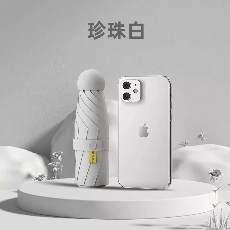 50% de descuento en mini cápsula portátil paraguas solar protección UV paraguas solar regalo publicidad paraguas lote