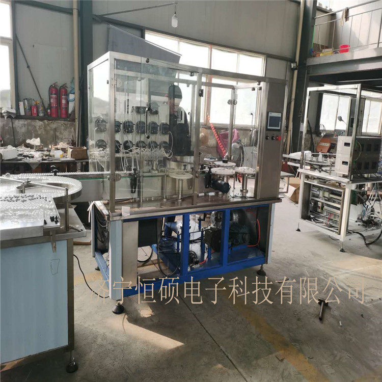 4针灌装轧盖机/液体灌装旋盖机/全自动灌装加塞压盖一体机