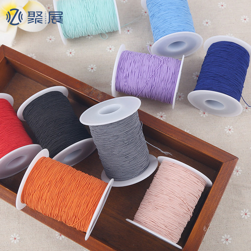 Clothing bottom line 0.3mm high elastic thread colorful polyester 200 yards elastic thread elastic band extra fine sewing rope