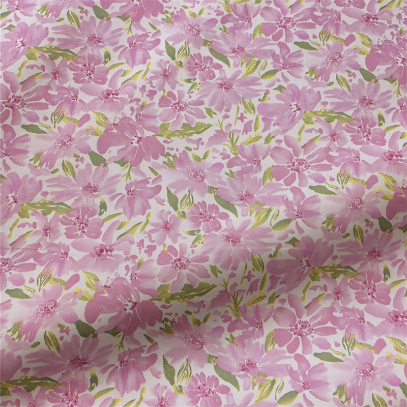 春夏花卉 新款卡通纯棉布料 家居床品面料 田园碎花服装纯棉布