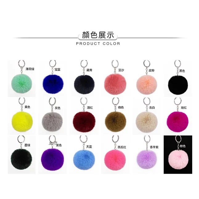 Wholesale Imitation Rabbit Fur Balls DIY Pom-Pom Accessories Clothing Shoe and Hat Accessories Keychain Bag Charms