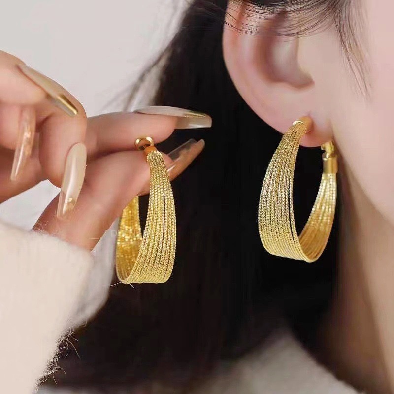 geometric fashionable retro earrings
