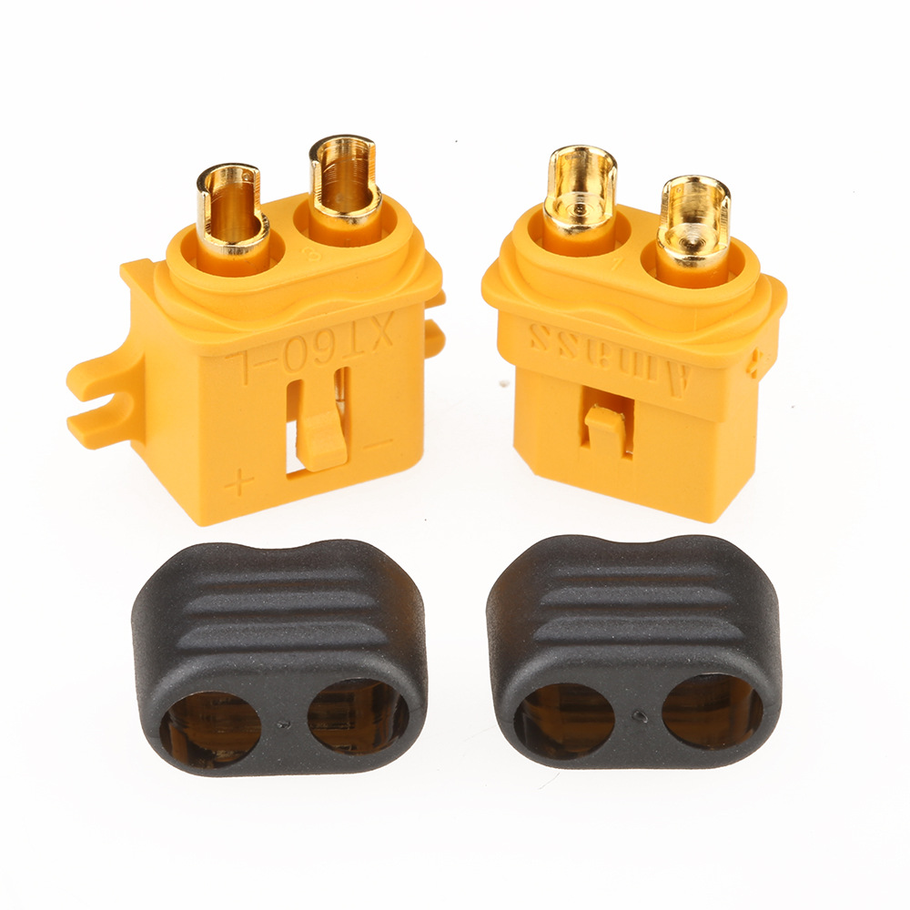 艾迈斯XT60-L固定带卡扣式护套T插头接口连接器AMASS模型配件