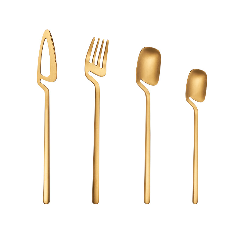 Stainless Steel Coffee Spoon And Fork Set For Dessert And Home_voghion.com