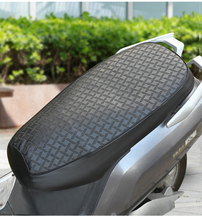 Universal Electric Vehicle Seat Cover for All Seasons, Thickened Leather, Waterproof, Sun-Proof Seat Cushion Cover, Motorcycle Seat Cover, Yadi Tailg