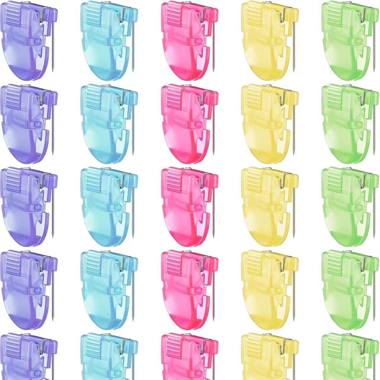 Transparent color (blue, purple, green, pink and yellow)