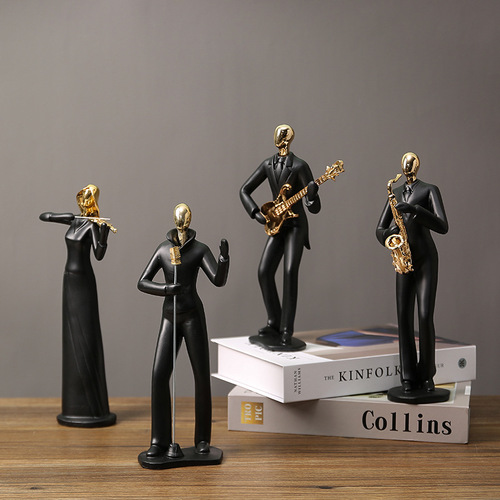 Creative band character ornaments, light luxury, personalized porch decoration, TV cabinet, wine cabinet, study room desktop crafts