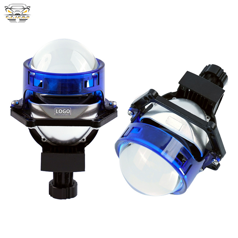 Auto universal de 3 pulgadas lente LED de doble luz accesorios de faro H4 H7 de alta potencia doble copa de luz lente láser LED