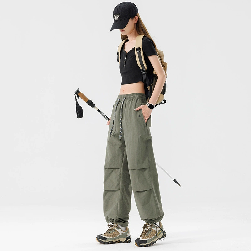 Модные трансграничные легкие трансформируемые спортивные брюки для женщин, походные брюки-карго с несколькими карманами, длинные брюки